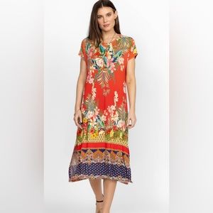 Johnny Was Rhapsodia Maxi Henley Dress